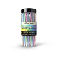 blazy susan 50 pack 1 1/4 inch assorted color combo pre rolled cones in pink blue unbleached green and blue bliss shop chicago