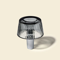 Newton Home Deco Bubbler in Charcoal gray art deco style glass bubbler bliss shop chicago