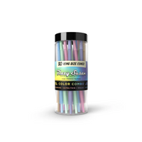 blazy susan 50 pack king size assorted color combo pre rolled cones in pink blue unbleached green and blue bliss shop chicago