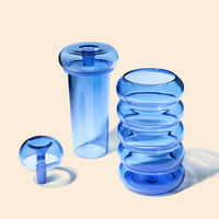 nwtn home bolla 3 piece gravity bong in lapis blue bliss shop chicago