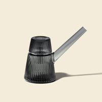 Newton Home Deco Bubbler in Charcoal gray art deco style glass bubbler bliss shop chicago
