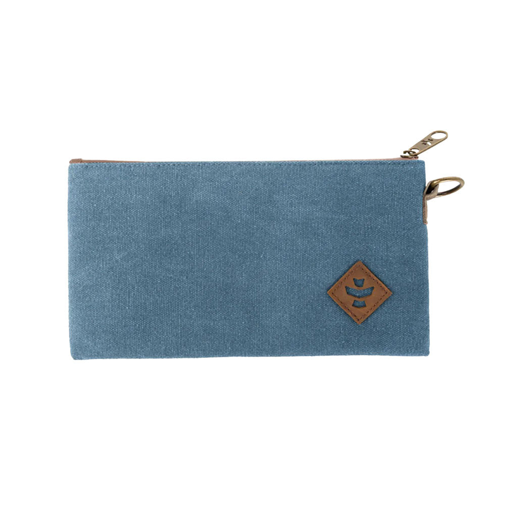 Revelry The Broker Smell Proof Zippered Stash Bag in blue marine bliss shop chicago