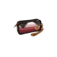 revelry The Gordito Smell Proof Padded Pouch in maroon, black and white Southwest style print bliss shop chicago