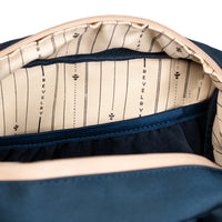 revelry The Stowaway Smell Proof Toiletries Kit in navy blue bliss shop chicago