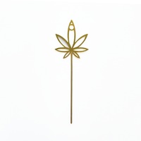 high society collection brass weed leaf joint holder bliss shop chicago