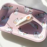 Pulsar Caticorn pink metal rolling tray bliss shop chicago