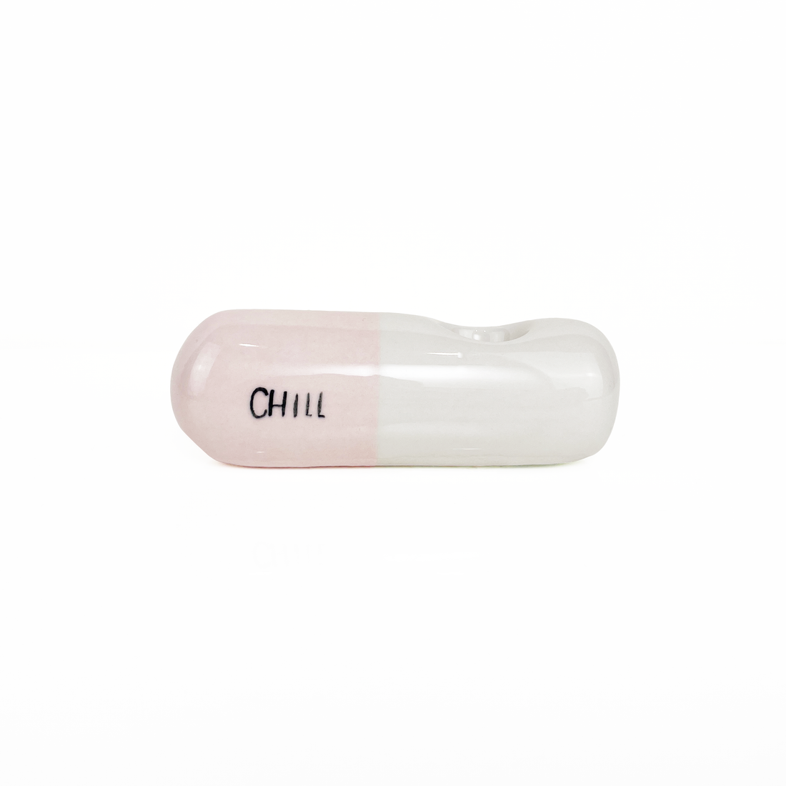 farbod ceramic pink and white chill pill pipe bliss shop chicago