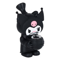 5.5" black silicone bubbler designed like sanrio kuromi bliss shop chicago