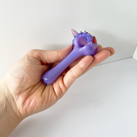 sugarmattys 3.5 inch purple spoon pipe with pokemon gengar design bliss shop chicago