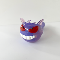 sugarmattys 3.5 inch purple spoon pipe with pokemon gengar design bliss shop chicago