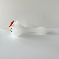 3.5 inch sugarmattys white spoon pipe with sanrio hello kitty design bliss shop chicago