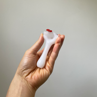 3.5 inch sugarmattys white spoon pipe with sanrio hello kitty design bliss shop chicago