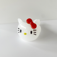 3.5 inch sugarmattys white spoon pipe with sanrio hello kitty design bliss shop chicago