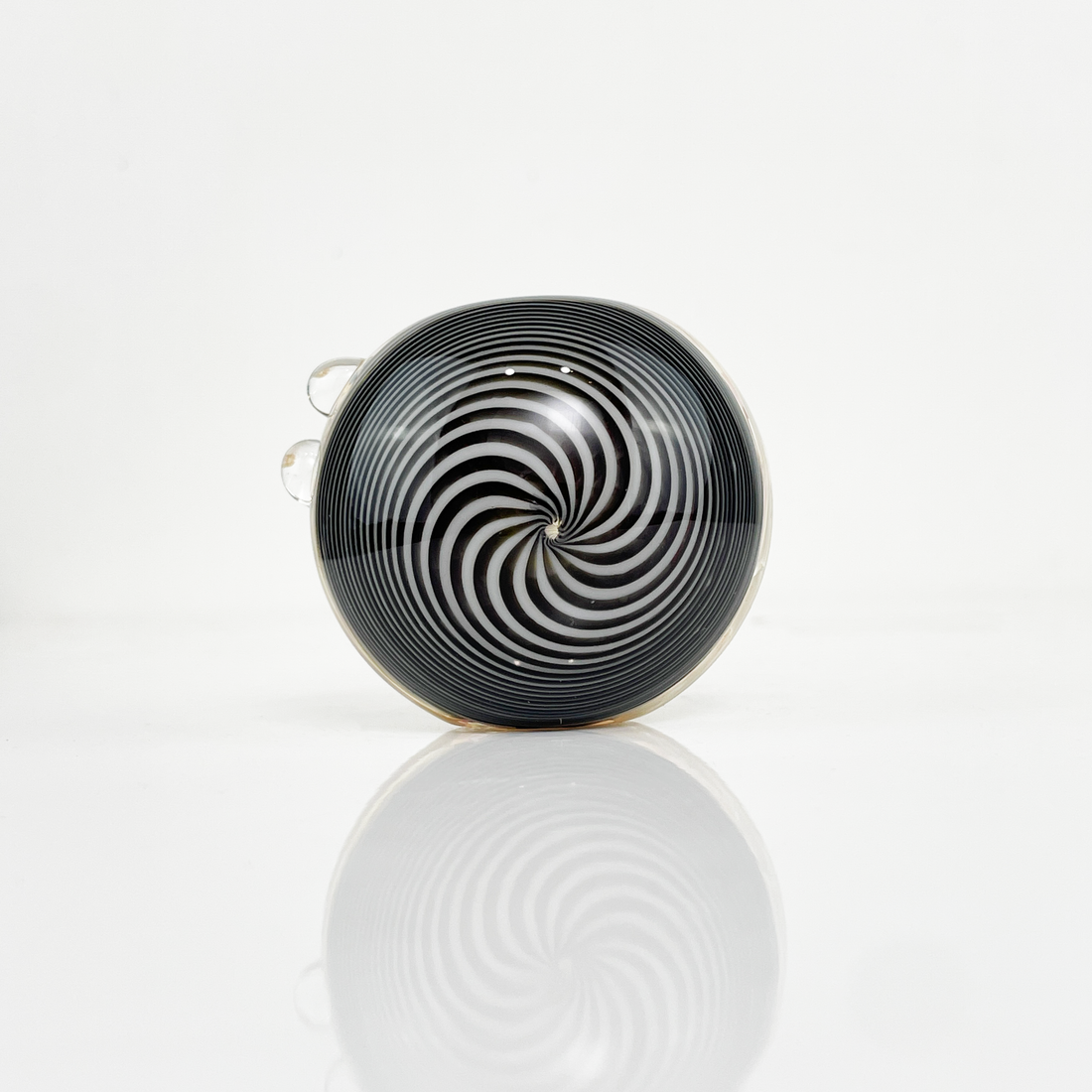 black and white linework fumed heady glass pipe bliss shop chicago
