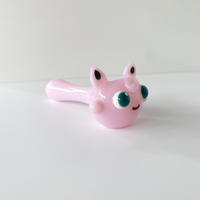 sugarmattys pink hand pipe with pokemon jigglypuff design bliss shop chicago