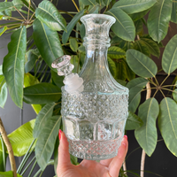 8.5" tall vintage decanter style borosilicate bong with mouthpiece stopper bliss shop chicago