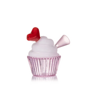 mj arsenal baby cake joint bubbler valentines day pink cupcake with red heart mouthpiece bliss shop chicago