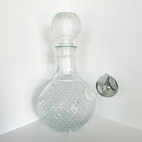 7.5 inch tall vintage style whiskey decanter bong with matching mouthpiece gasket bliss shop chicago