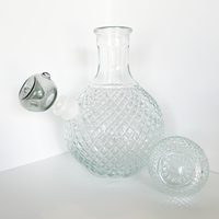 7.5 inch tall vintage style whiskey decanter bong with matching mouthpiece gasket bliss shop chicago