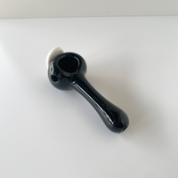 3.5 inch sugarmattys black spoon hand pipe with spirited away no face design bliss shop chicago