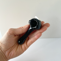 3.5 inch sugarmattys black spoon hand pipe with spirited away no face design bliss shop chicago