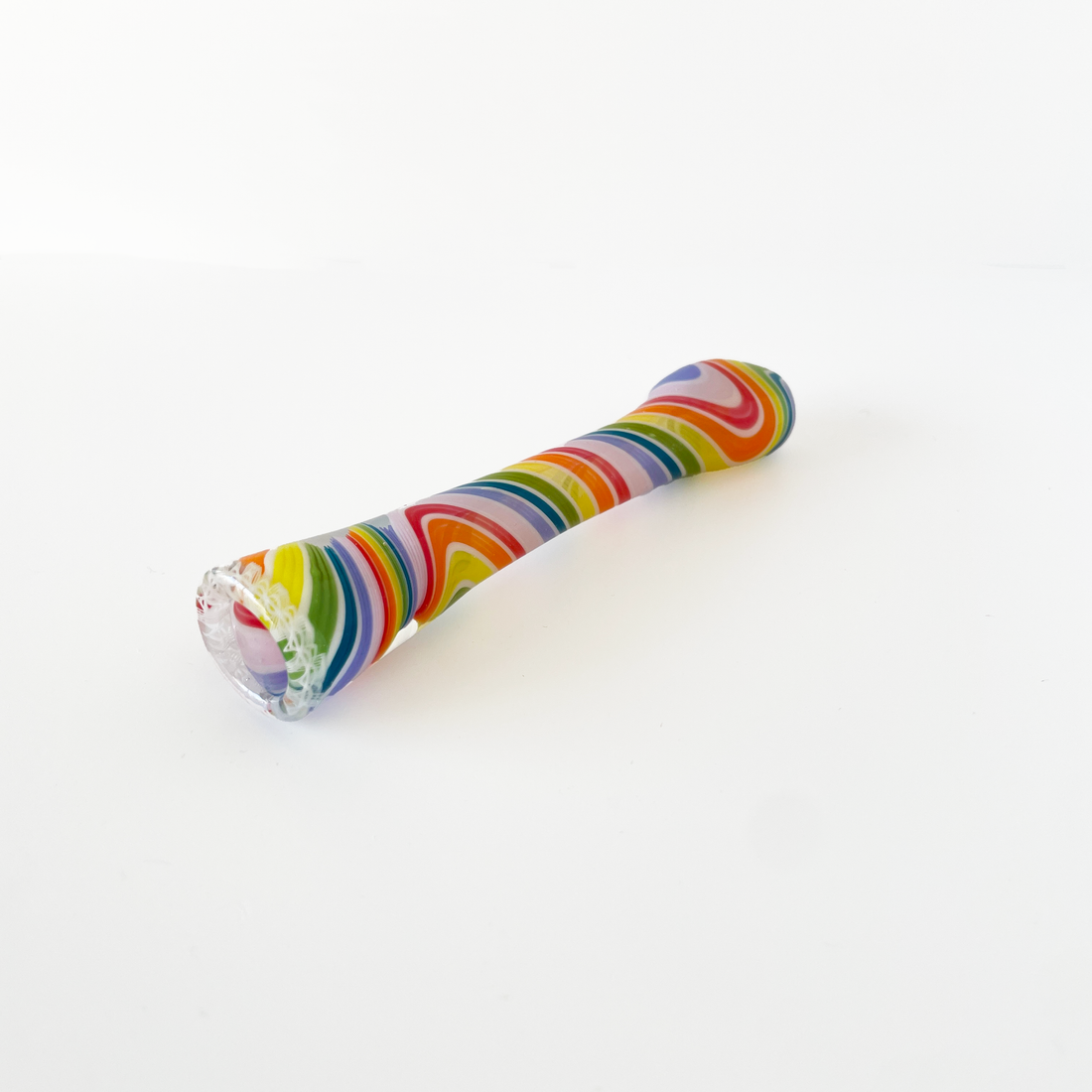 4 inch rainbow color linework heady chillum bliss shop chicago