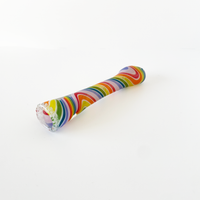 4 inch rainbow color linework heady chillum bliss shop chicago