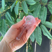 sugarmattys 3.5 inch pink spoon pipe with textured "sugar" design bliss shop chicago