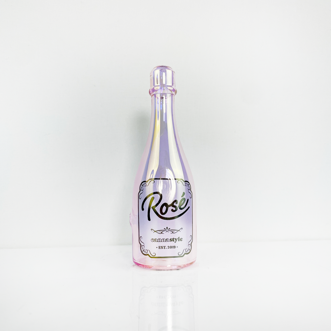 Cannastyle Rosé Wine Bottle Pipe bliss shop chicago
