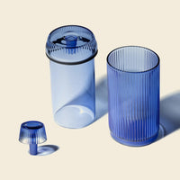 nwtn home 3 piece deco gravity bong in lapis blue bliss shop chicago