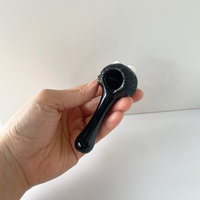 4 inch sugarmattys black hand pipe with spirited away soot sprite design bliss shop chicago