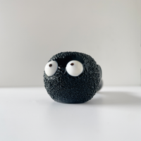 4 inch sugarmattys black hand pipe with spirited away soot sprite design bliss shop chicago