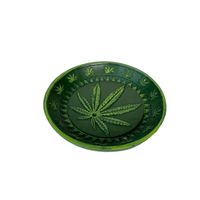 5 inch round green hemp leaf incense burner bliss shop chicago