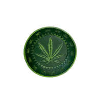 5 inch round green hemp leaf incense burner bliss shop chicago