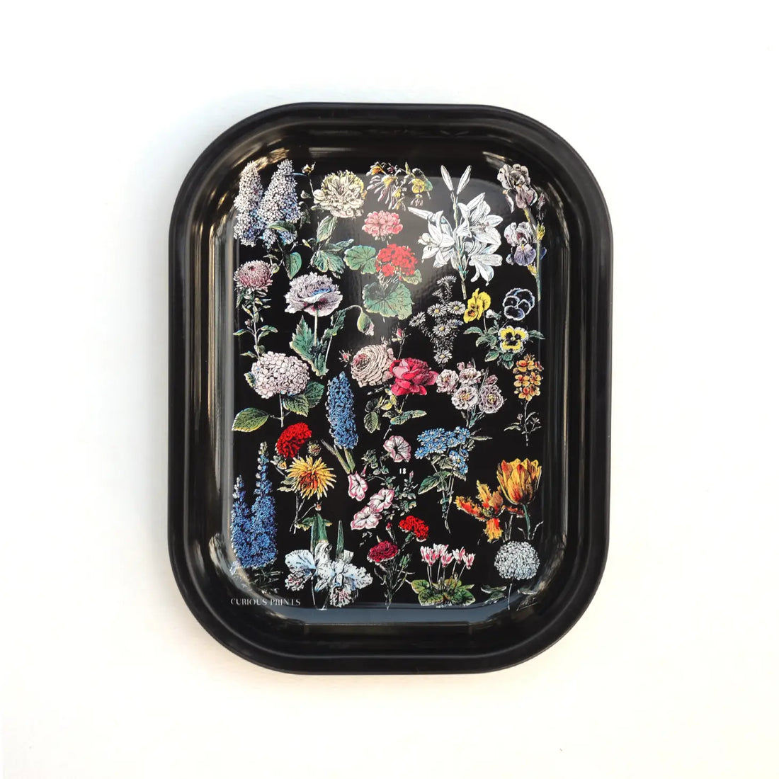 vintage style flower metal rolling tray bliss shop chicago