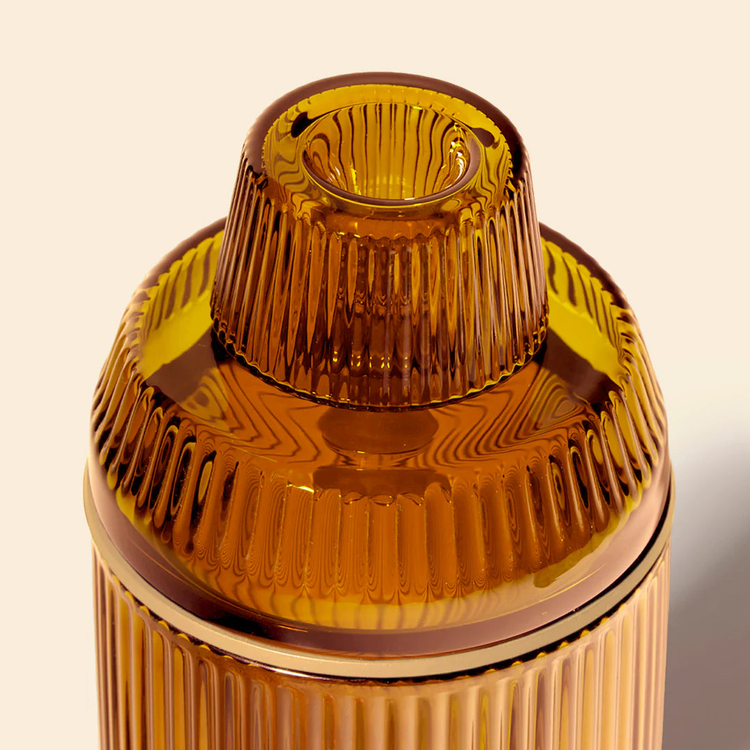 nwtn home deco gravity bong in honeycomb golden yellow bliss shop chicago