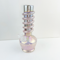 8 inch soft glass bong with pink and lavender iridescent color bliss shop chicago