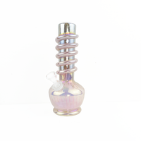 8 inch soft glass bong with pink and lavender iridescent color bliss shop chicago