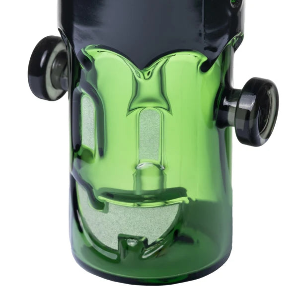 mj arsenal hammer style frankenbubbler with green boro glass with frankenstein face bliss shop chicago
