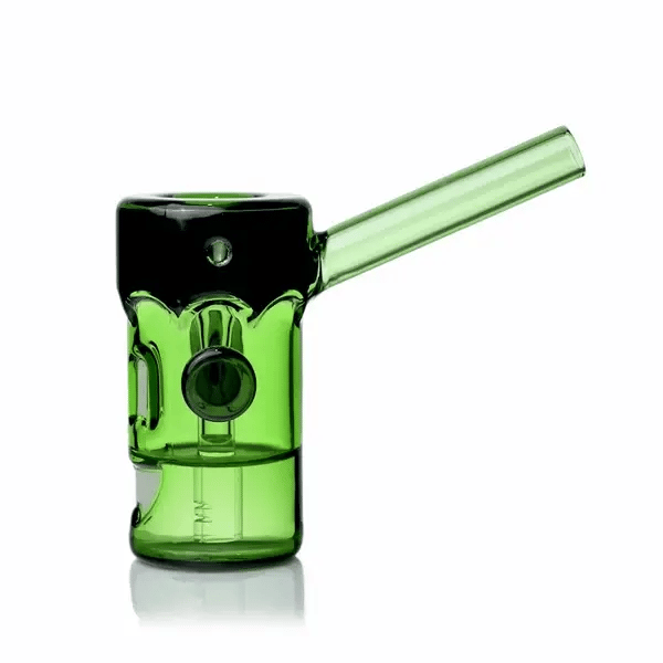 mj arsenal hammer style frankenbubbler with green boro glass with frankenstein face bliss shop chicago