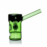 mj arsenal hammer style frankenbubbler with green boro glass with frankenstein face bliss shop chicago
