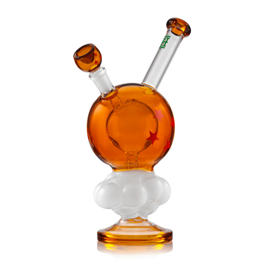 10 inch hemper dragon ball z orange wish ball bong with red stars and cloud shaped base bliss shop chicago