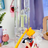 13 inch tall tube bong with 3D sailor moon character bliss shop chicago