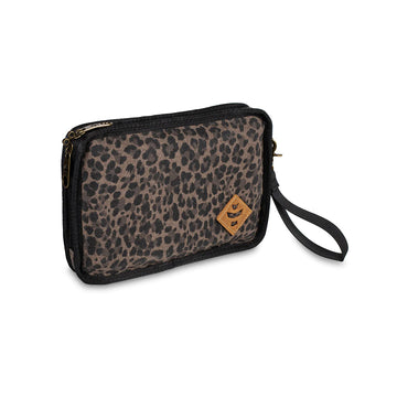 Revelry the gordo smell proof padded pouch in leopard print bliss shop chicago