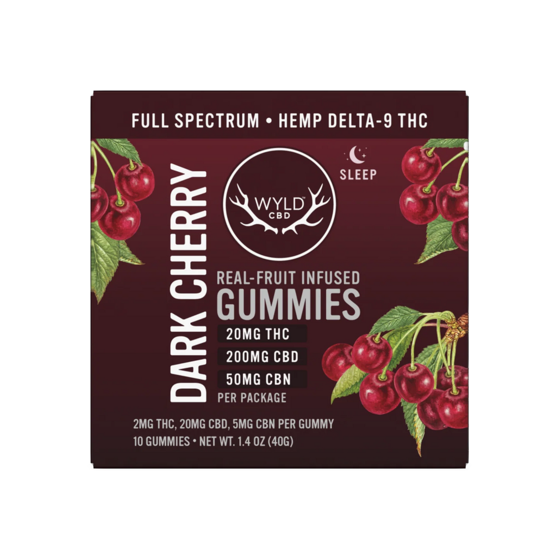 wyld hemp delta 9 cbd cbn thc dark cherry gummies for sleep bliss shop chicago