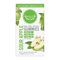 wyld hemp delta 9 thc cbd cbg sour apple gummies bliss shop chicago
