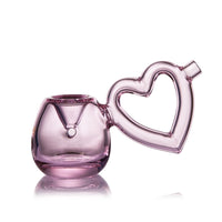 mj arsenal love handle pipe pink glass pipe with heart shaped handle bliss shop chicago
