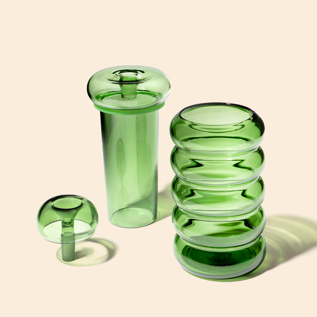 nwtn home bolla 3 piece gravity bong in emerald green bliss shop chicago
