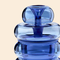 nwtn home bolla 3 piece gravity bong in lapis blue bliss shop chicago
