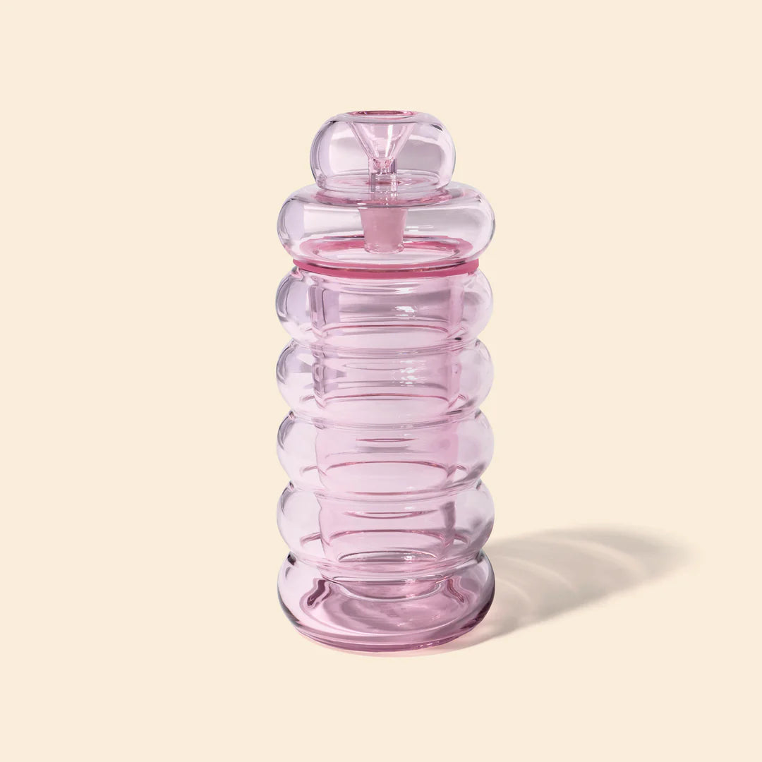 nwtn home bolla 3 piece gravity bong in petal pink bliss shop chicago
